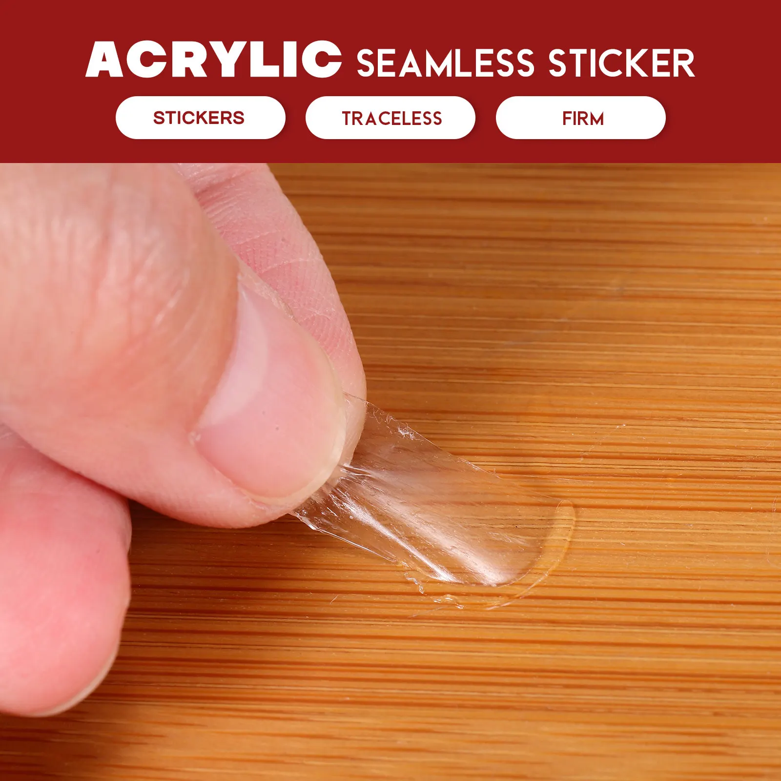 

300Pcs Acrylic Double-Sided Adhesive Dots Transparent Round High Adhesion Waterproof Clear Dot Stickers for Photos Models