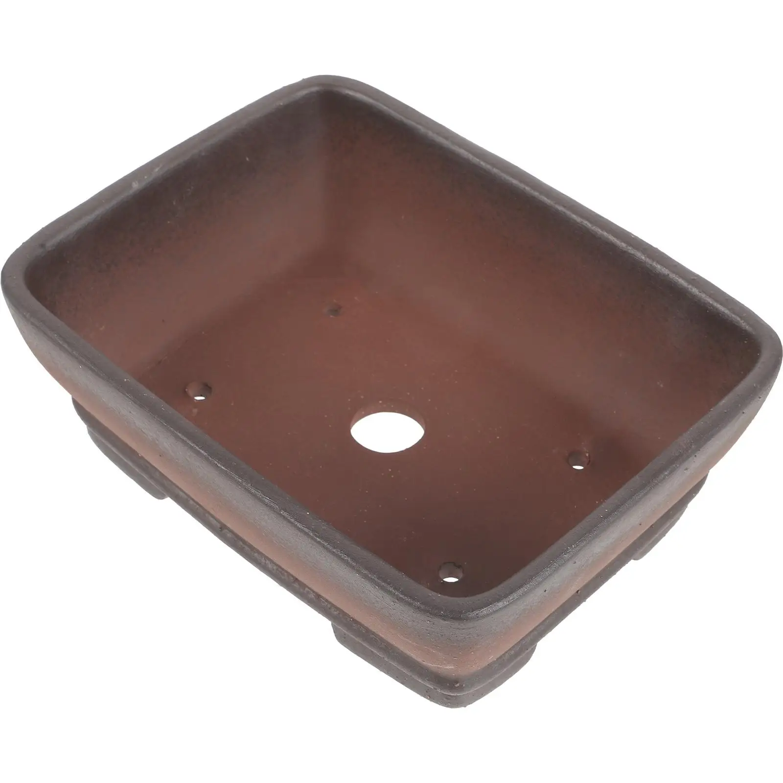 Rectangular Flowerpots Purple Sand Planter Succulents Small Floral Containers Bonsai with Drainage for