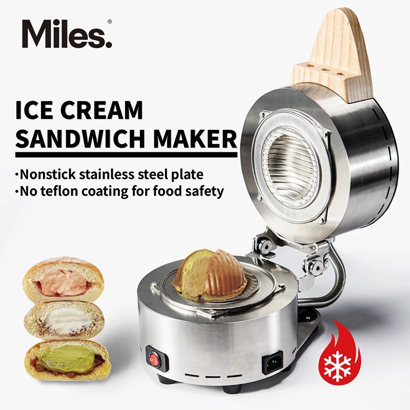 Miles Gelato Panini Press Other Snack Machines Ice Cream Sandwich Maker China Factory CE Provided Fast Heating Time