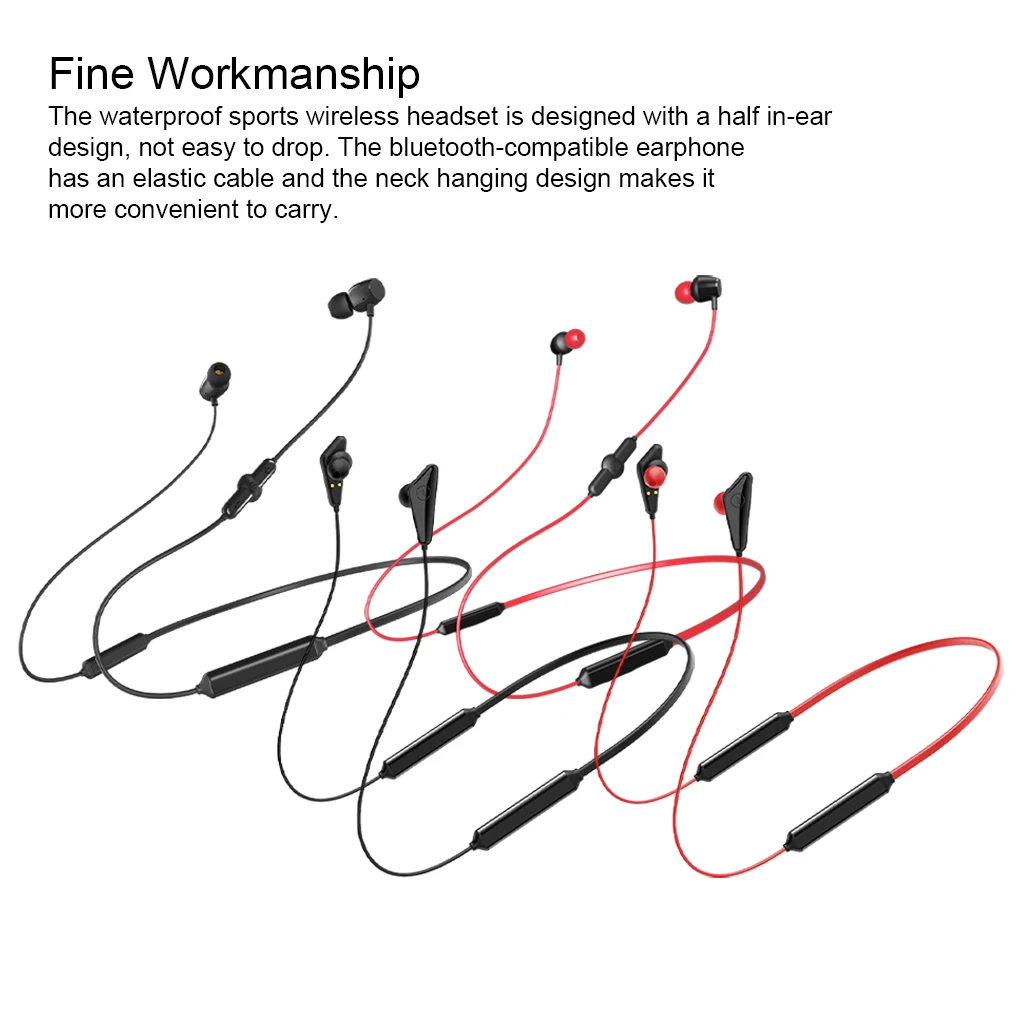 Wireless Neckband Noise-reduction Headset Earphone Music Listening