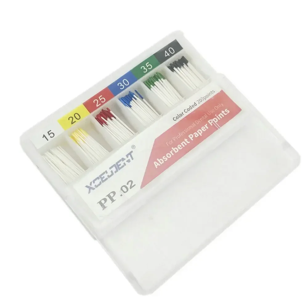 1box Dental Absorbent Paper Points Root Cancel Endodontics Cotton Fiber Tips Dental Matirial Supply