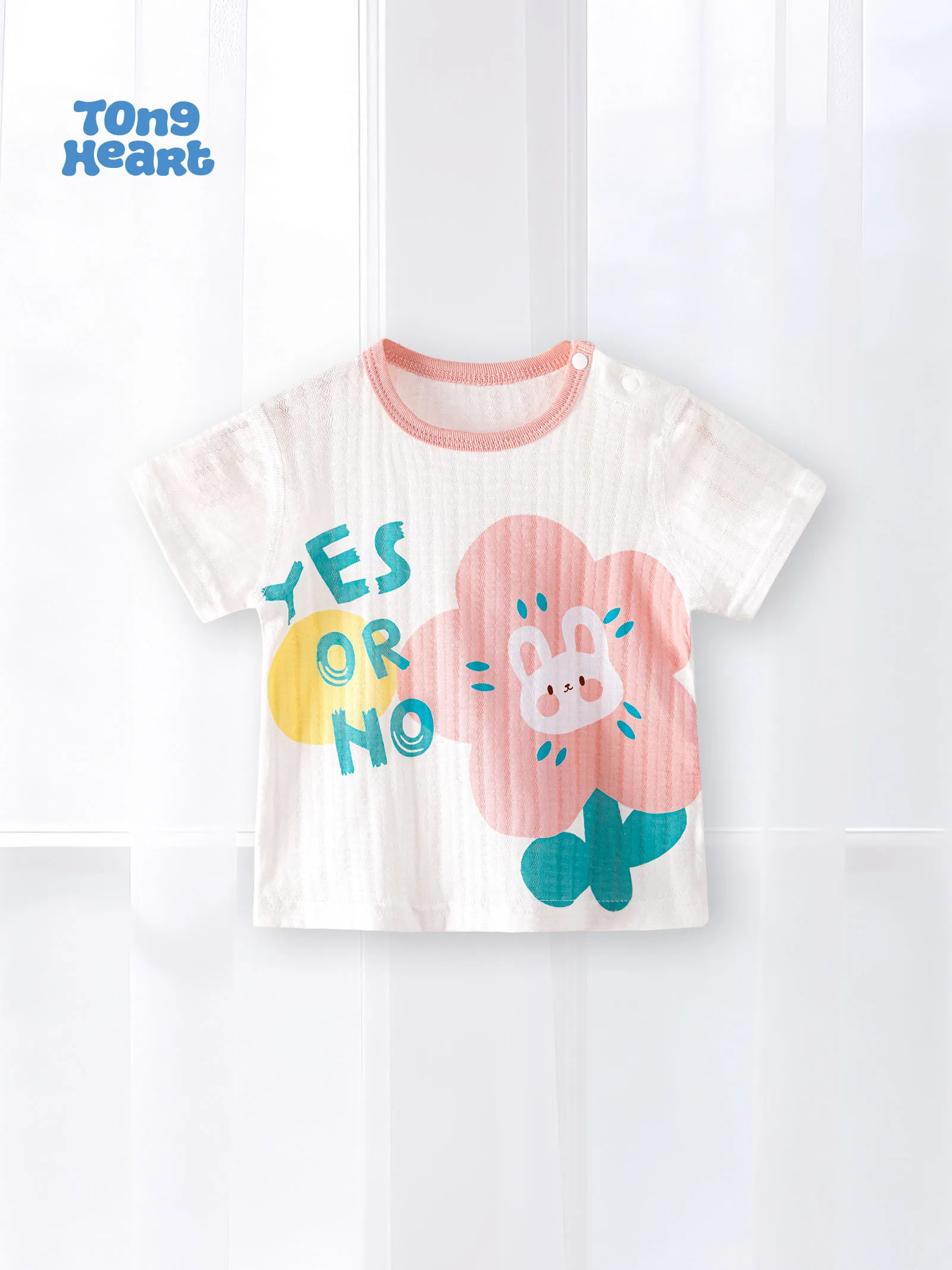 Baby short-sleeved T-shirt, summer lightweight style, new model, round-neck, baby clothes, children's summer outfit, top