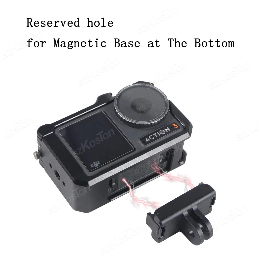 Алюминиевая рамка для DJI Osmo ACTION 5 Pro 4 3 металлическая клетка быстросъемное крепление с холодным башмаком полная защитная рамка