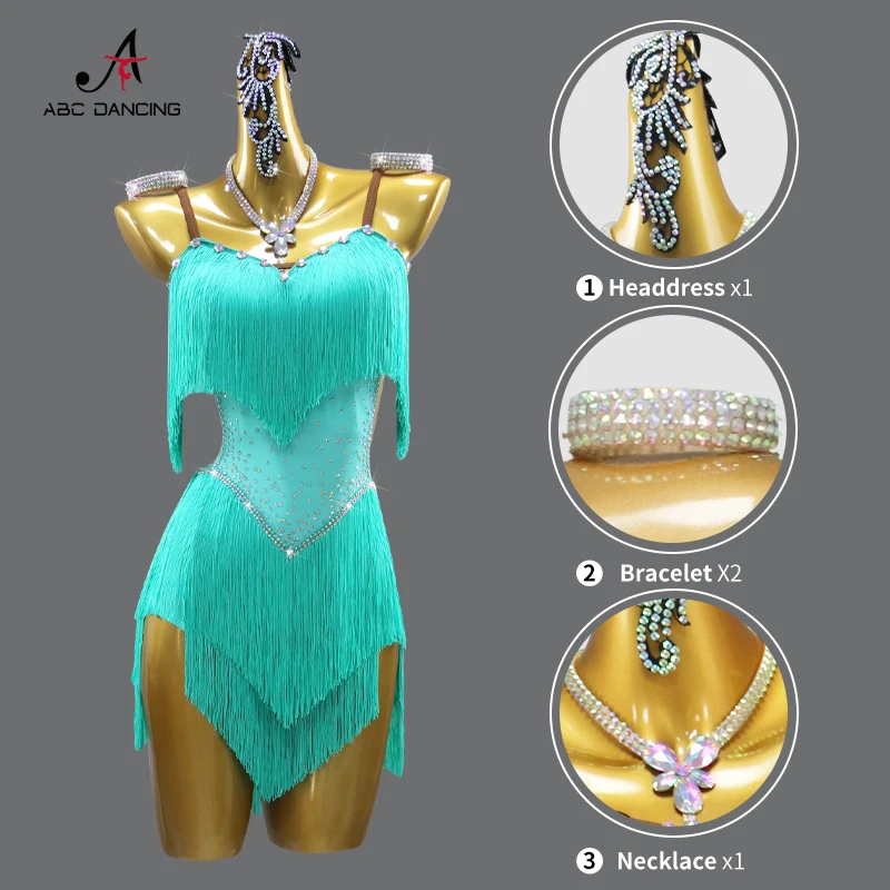 Latin American Dances Prom Dress 2025 Girls Sexy Short Costume Party Clothes Dancewear Carnival Womens Ballroom Performance Suit