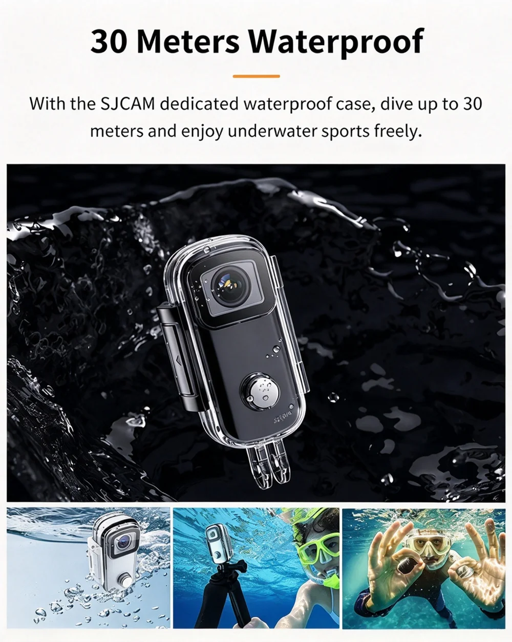 SJCAM C100+Thumb-Sized Action Camera–4K Motorcycle Riding Recorder with Night Vision and 360° Panoramic Capabilities Body Camera