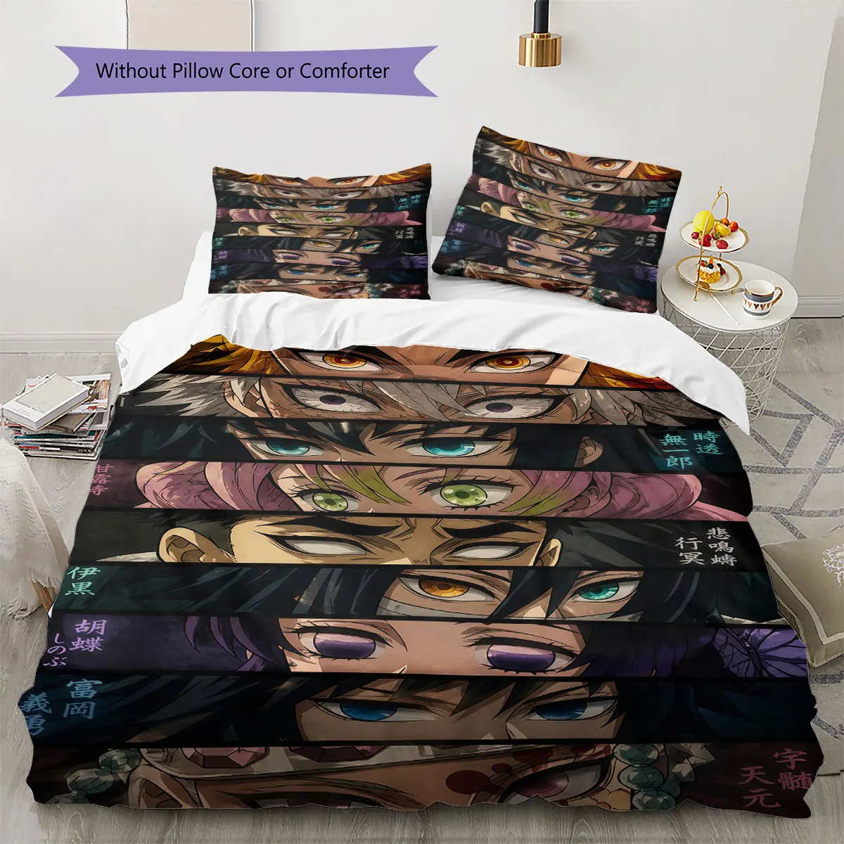 Demon Slayer Anime Soft Duvet Cover Children's Bedding Set,Extra Large Size Birthday Gifts Various Sizes Available -HE15