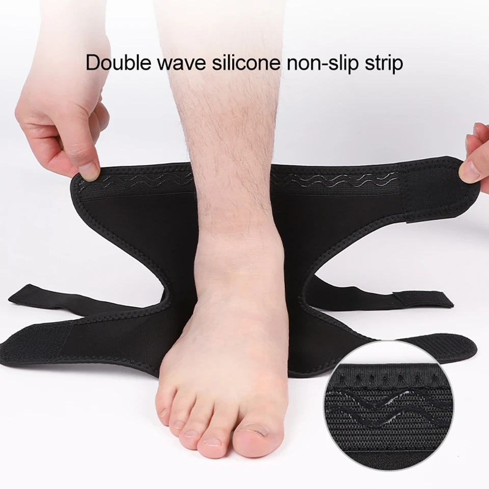 1Pcs Ankle support Comfortable Breathable Sports Compression Wraparound Ankle Protection Silicone Anti-slip Soccer Basketball