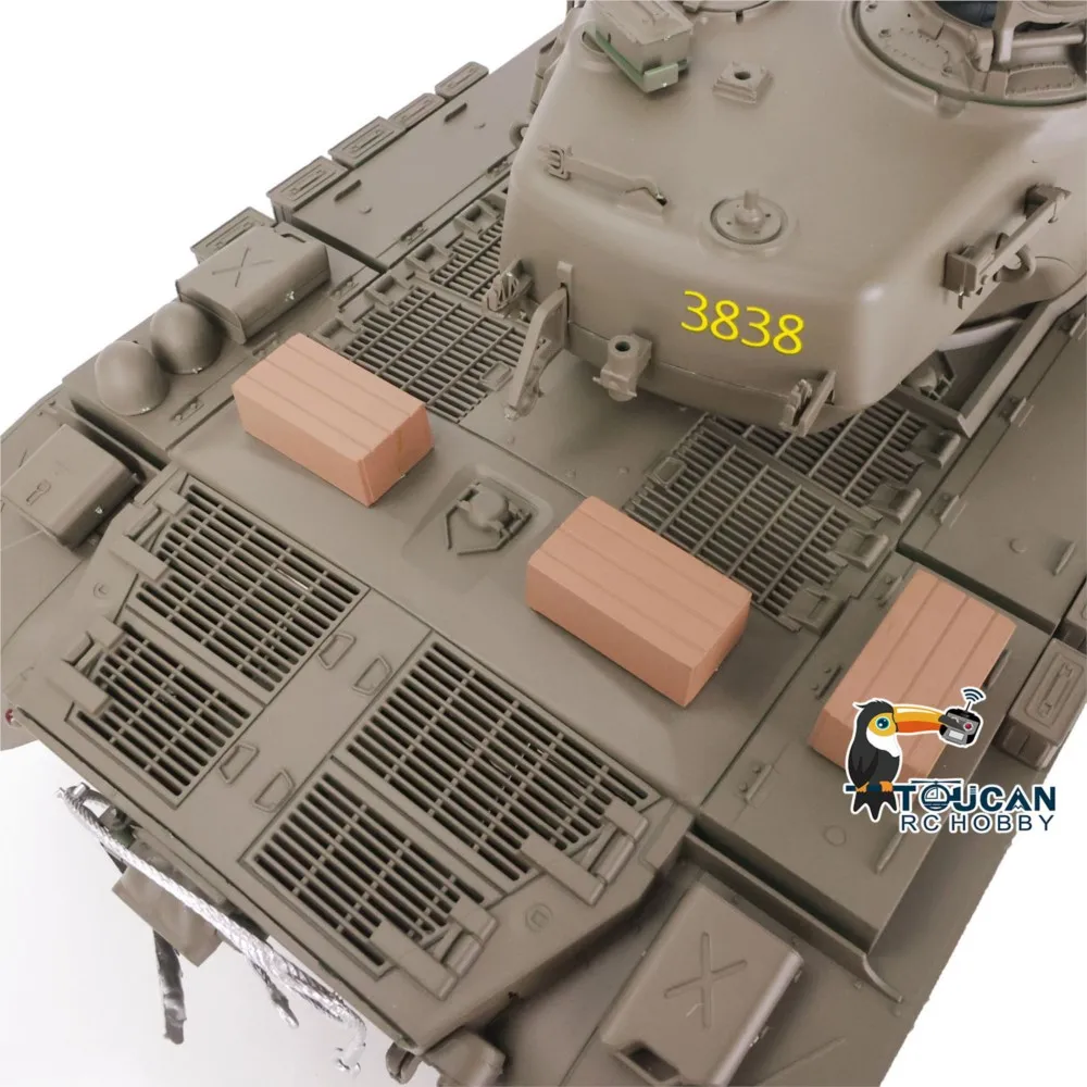 Heng Long 1/16 7.0 Personalizowany czołg M26 Pershing RTR sterowany radiowo, metalowe gąsienice 3838, koła Panzer TH17309