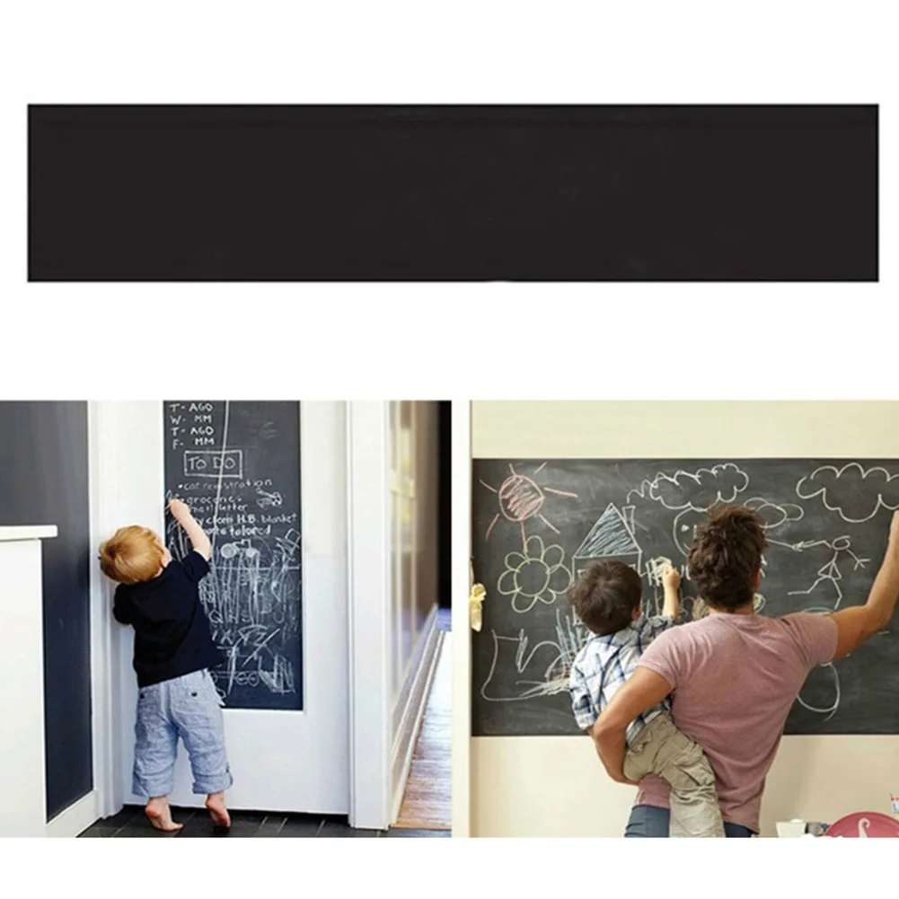 Blackboard Stickers Chalk Board Erasable PVC Adhesive Blackboard With Chalk Wall Sticker Chalk Board Draw Stickers 45x200CM