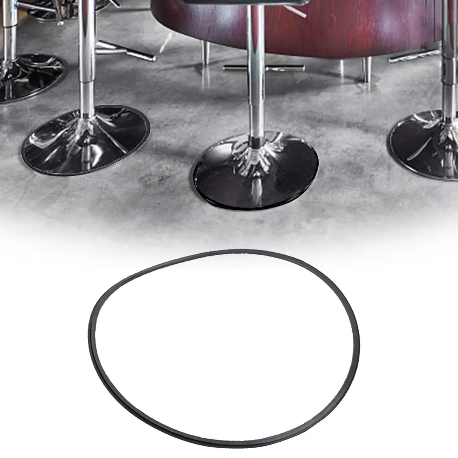 Bar Chair Floor Protectors, Rubber Rings, Bar Chair Base Rubber Strip, Bar Chair Accessories, for Bar image 2