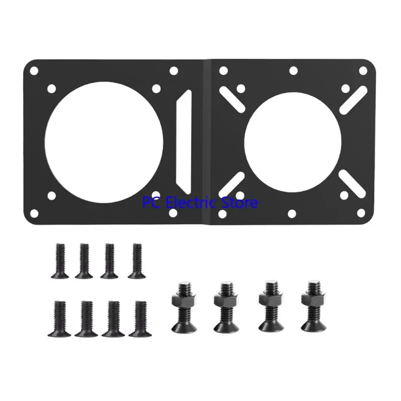 

F19C Adjustable Computer Mounting Bracket VESA Extension Plate Mini Computer Protective Metal Frame Installation Replace
