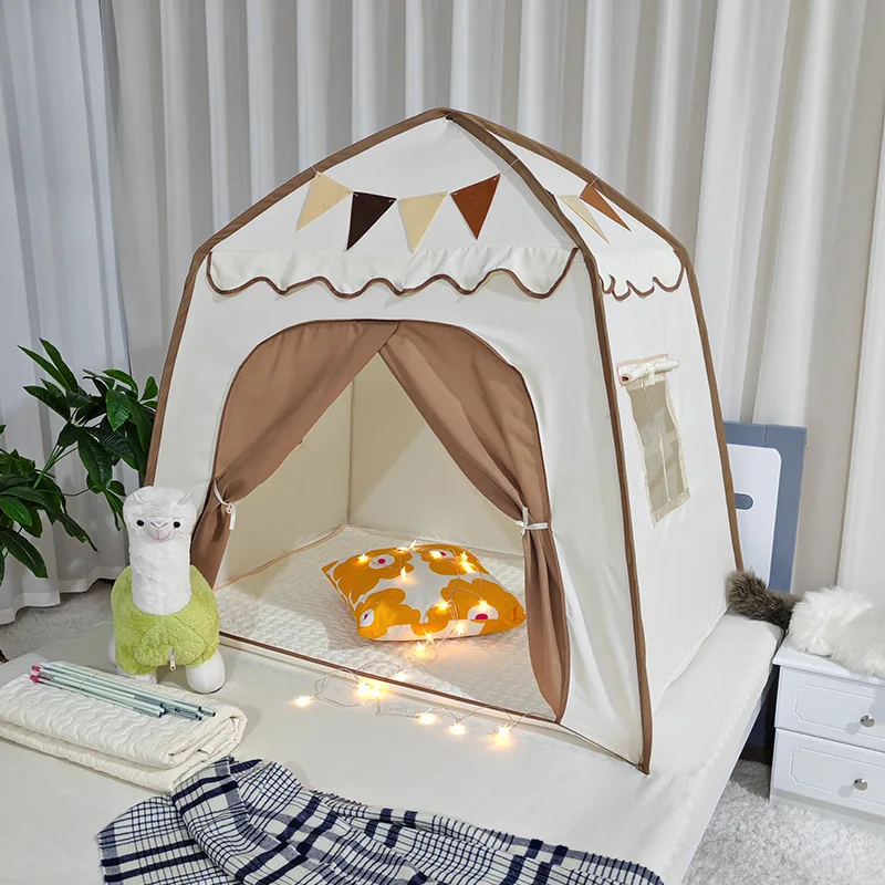 子供ベッドテント子供プレイテントポータブル折りたたみティーピー屋内屋外ドームテントままごとコテージドリームテントベッドの上