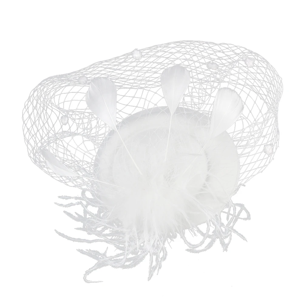 

European American Style Gauze Beret Hair Accessory Bridal Vintage Headdress Beach Festival Party Hair Decoration Women Green