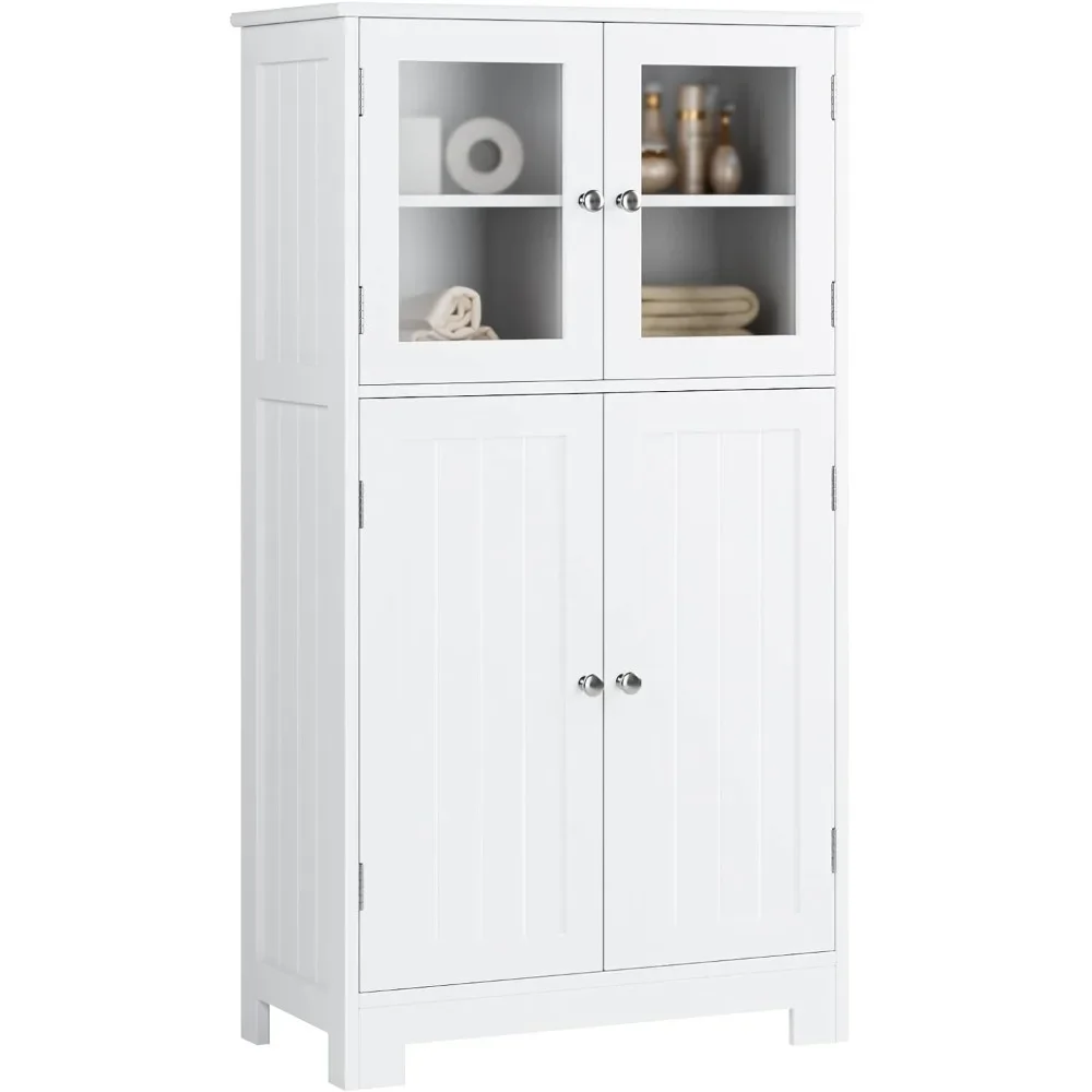 

Office Bathroom Storage Cabinet Wooden Floor Cabinet With Adjustable Shelves for Bathroom Living Room White Toilet Furniture