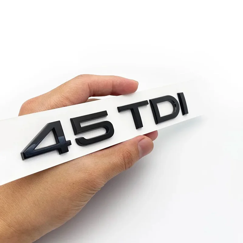 Emblema de carro para Audi, adesivo traseiro Traseiro Tronco, ABS 2.0TDI, 2.5TDI, 3.0TDI, 35TDI, 40TDI, 45TDI, 50TDI, A3, A4, A5, A6, A7, A8, Q3,