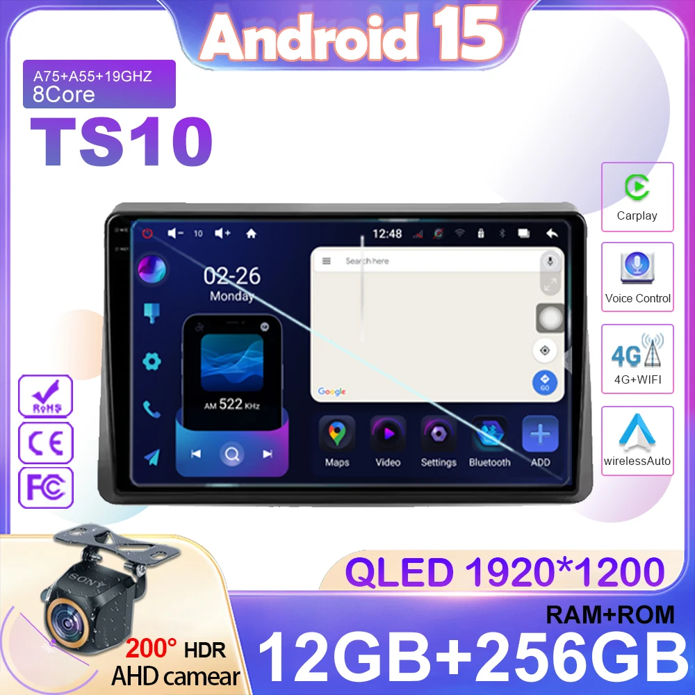 

Car Multimedia Radio For Renault Master 2019 2020 2021 2022 Video Player GPS Navigation Wireless Carplay NO 2Din DVD Player Auto