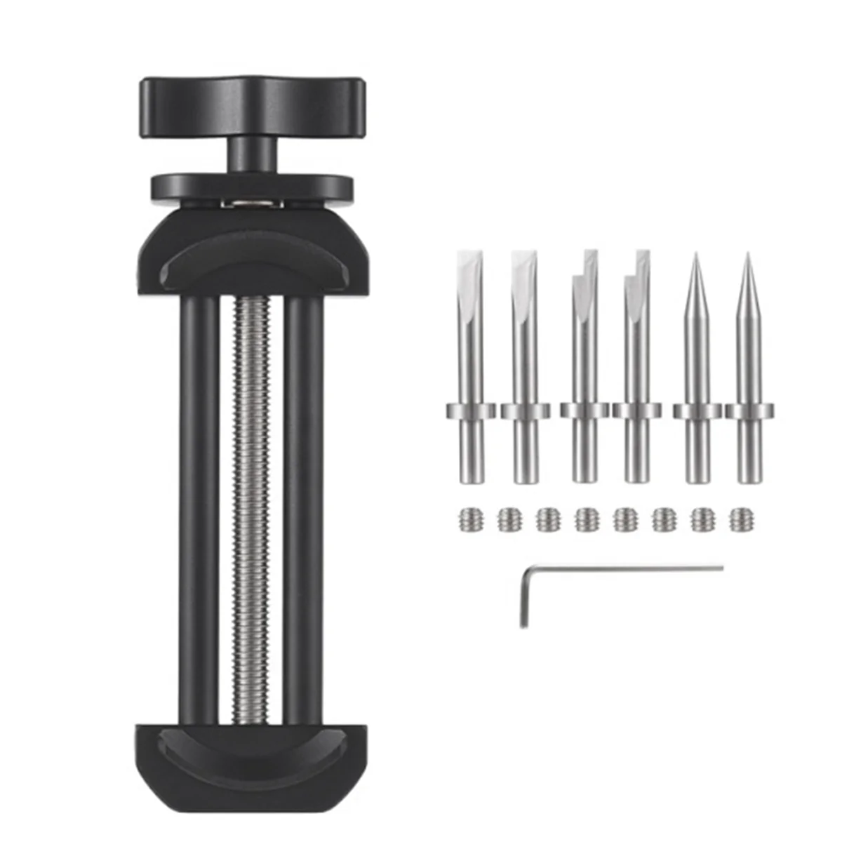 

KK-B2-Camera Repair Tool with Detachable Flat & Pointed Tips for Camera Lens All Metal Lens Repair Set with 6 Tips 8 Screws