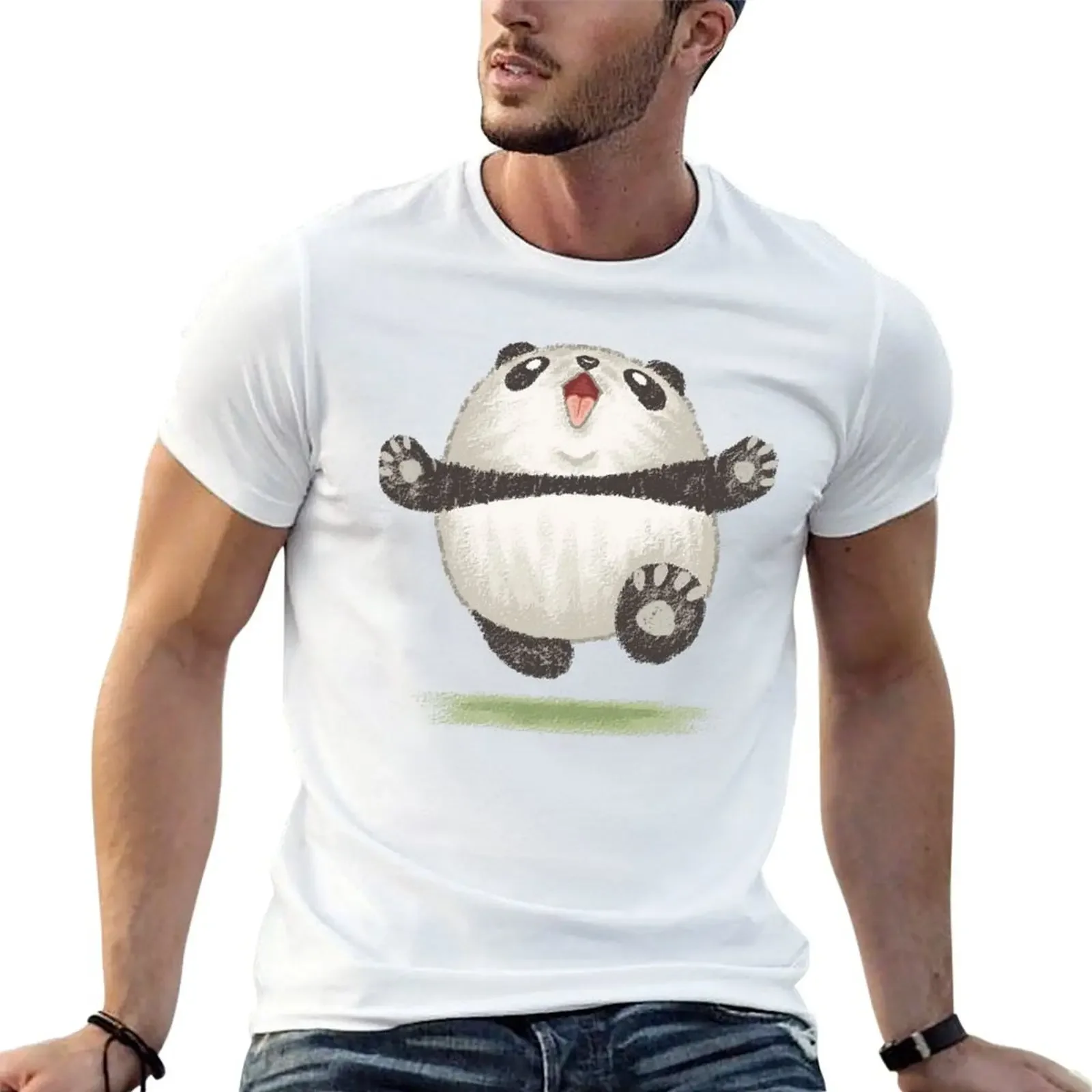 

Happy Panda T-Shirt shirts graphic heavyweights cute tops fitted t shirts for men