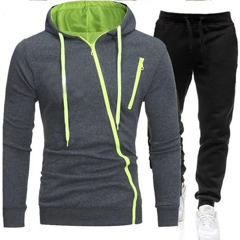 

Men's Outdoor Zipper Hoodie Sweatirt Set for Sports Leisure Polyester Fiber Warm ex Cardigan Sle Casual Wear