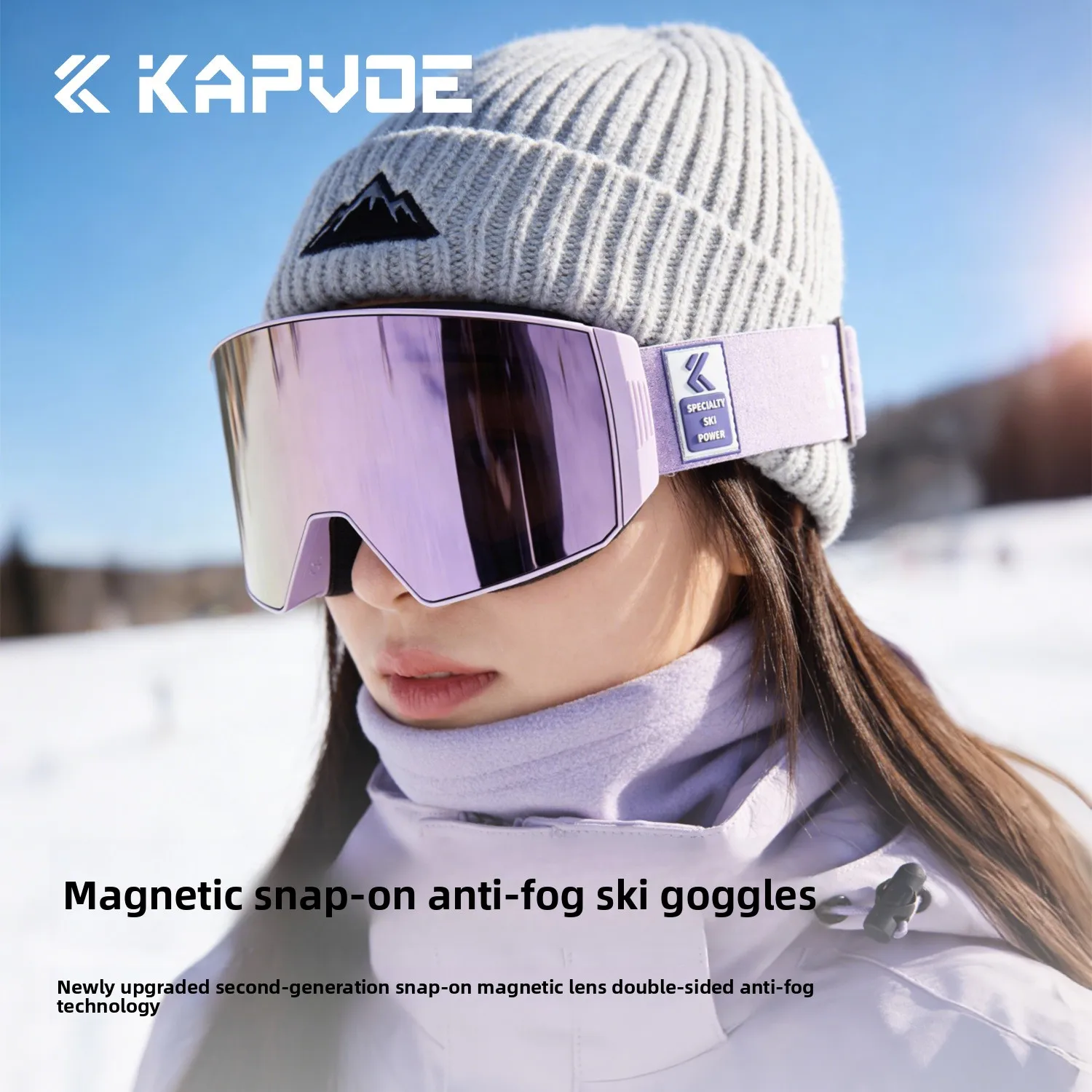 

Новые магнитные лыжные очки KAPVOE с защитой от холода и изменения цвета, противотуманные, для катания на лыжах, активного отдыха и альпинизма