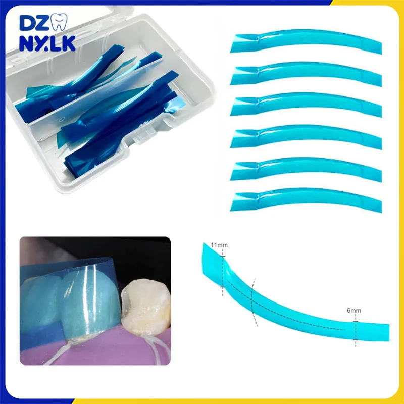 

50Pc Dental Anterior Resin Restoration Matrix Bands Blue Strip Composite Resin Matrices Matrix Thickness 0.05mm Dentist Material