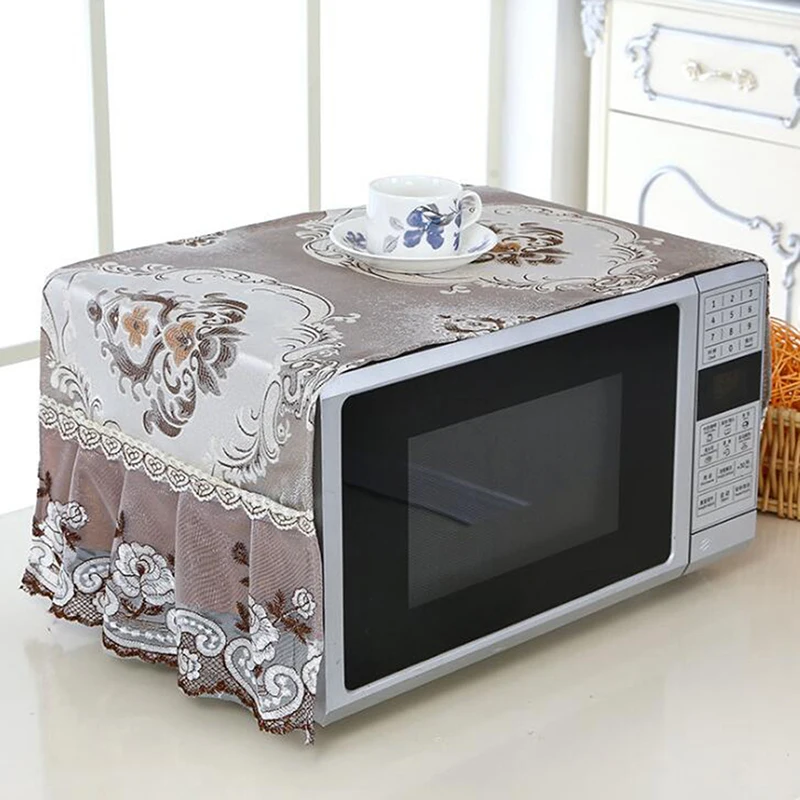 Microwave Oven Dust Cover Oil-proof Natural Material Breathable Protection With Storage Bag High Quality Kitchen Supplies