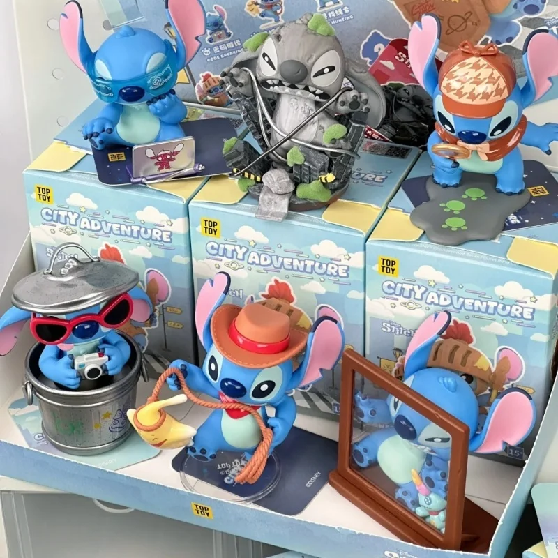 

New Product Genuine Toptoy Stitch City Adventure Blind Box Series Handheld Trendy Play Accessories Desktop Ornaments Female Gift