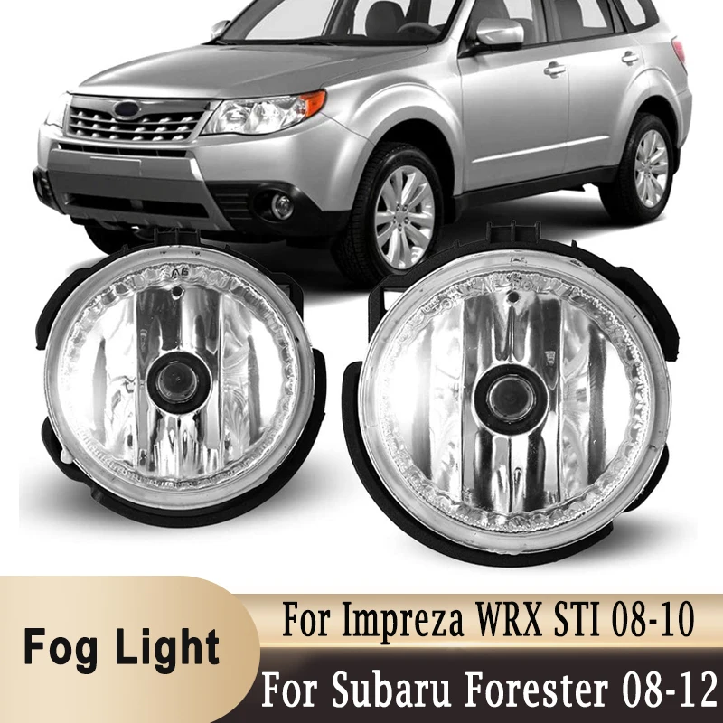 1 Pair Front Fog Light with bulb for Subaru Forester 2008-2012 for Impreza WRX STI 2008-2010 55W Bumper Fog Lamp Clear Lens