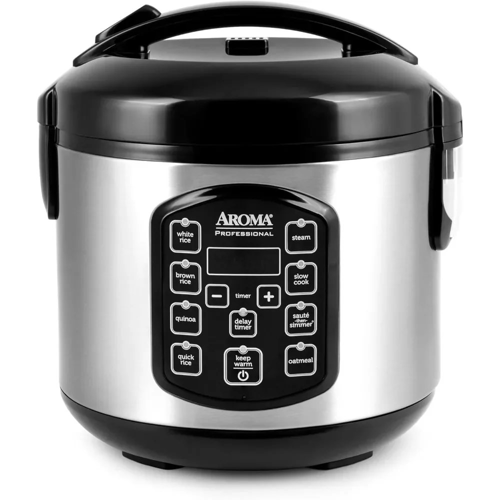 Rice Cooker, 4-Cup Uncooked 2.5 Quart, Easy-to-use, programmable digital controls with automatic Keep Warm Mode