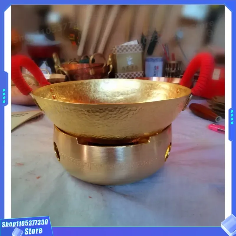 Yaguang Dongyin Gong Small Copper Pot Authentic Thai Hot Pot Commercial Grade Mini Brass Cookware for Restaurant Use Durable