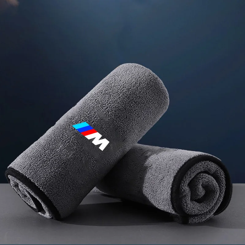 Stickers Decals Microfiber Towel Car Logo Cleaning Cloth Car Wash Accessories For BMW M Performance E46 E90 E60 F20 X1 F10 F30 view 6