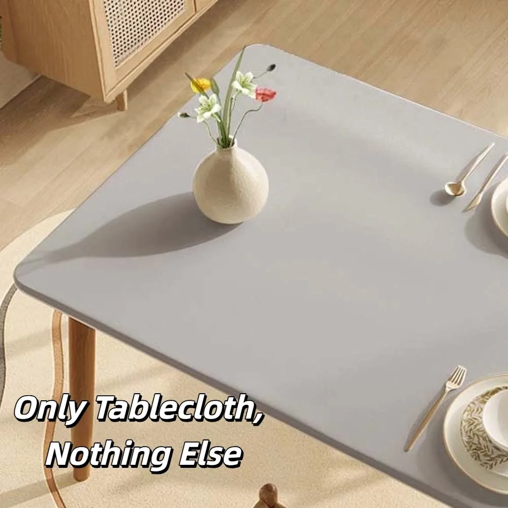 

Rectangular Imitation Sheepskin Tablecloth Full Wrapped Soft Elastic Tea Table Cloth with Straps Anti-splash Water