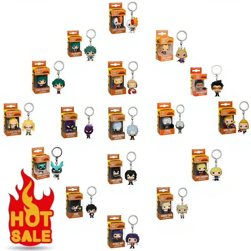 Llavero Funko Pocket Pop de My Hero Academia, Figuras Miniatura de Deku, Bakugo, Todoroki y All Might, Regalo Perfecto para Fans del Anime