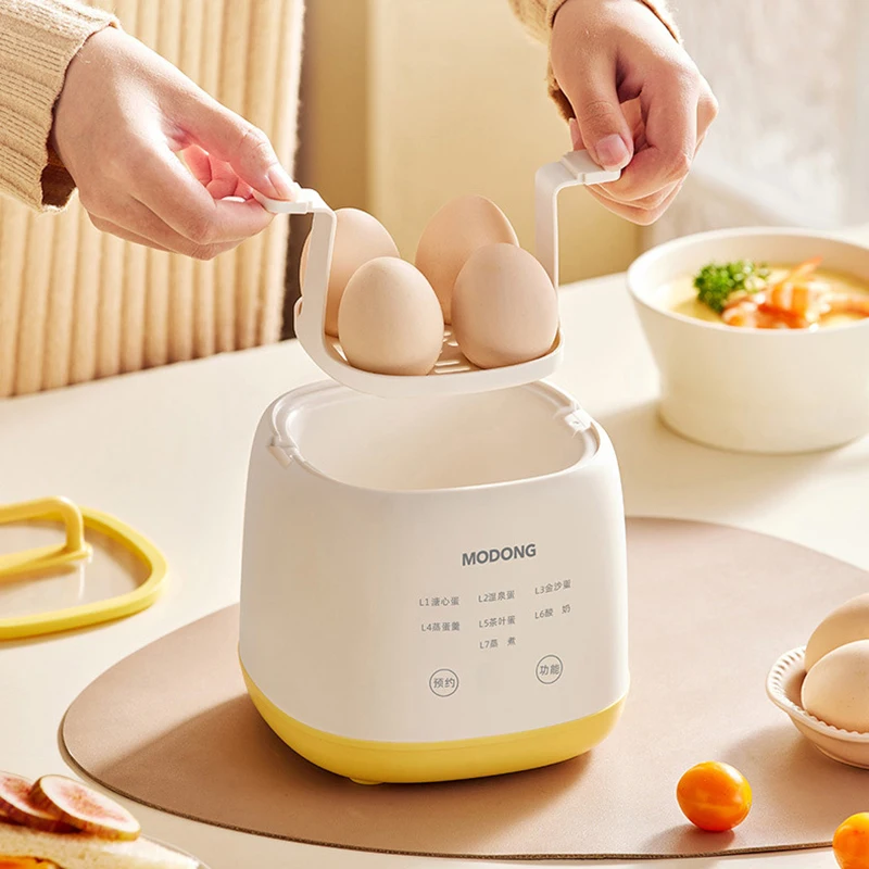 300W Electric Egg Boiler Breakfast Machine Multicooker Steamer Automatic Egg Cookers Home Egg Custard Steaming Cooker with Timer