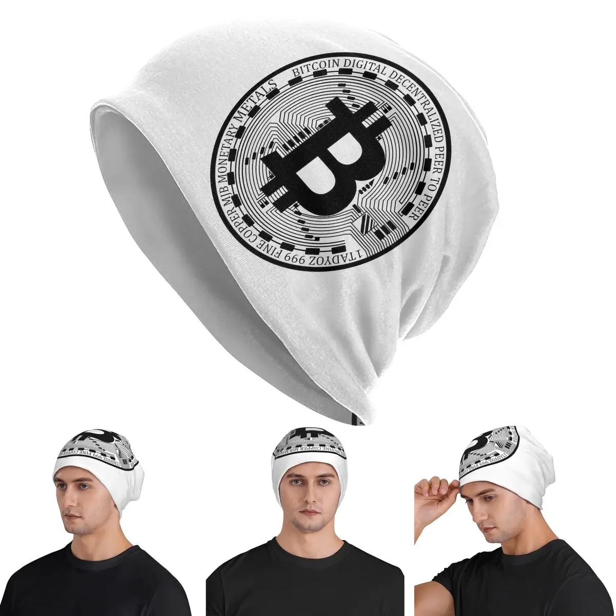 Bitcoin BTC The Banks Buy Bitcoin Men Women Adult Beanies Caps Knitting Bonnet Hat Hip Hop Autumn Winter Outdoor Skullies Hats