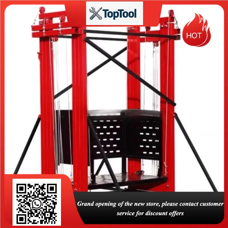 2-10m 500KG Mobile Electric Scaffold Remote Lifting Platform EN Certified Anti-slip for Building Construction Indoor Outdoor Use