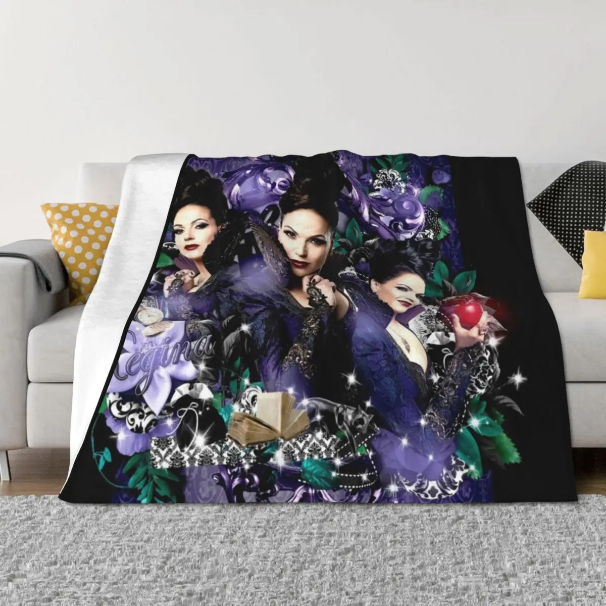 

Regina Mills Once upon a time Throw Blanket Blankets For Baby Plaid Thin Luxury Brand Blankets