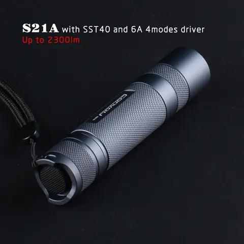 Gray Convoy S21A Flashlight with SST40 LED CONVOY MK