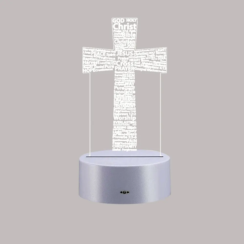 1PC trim panel Christ Cross Family Church Prayer Decoration ChurchLuminous Lighting Souvenir