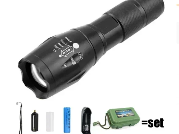 10000mAh High Power LED Flashlight Rechargeable Long Range Tactical Torch Strong Light Lamp Outdoor Ultra Powerful Flash Light