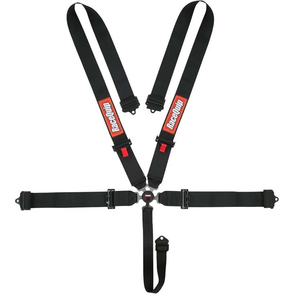 Racing Car 5-Point Pull-Down Lap Belt, SI 16.1, Black