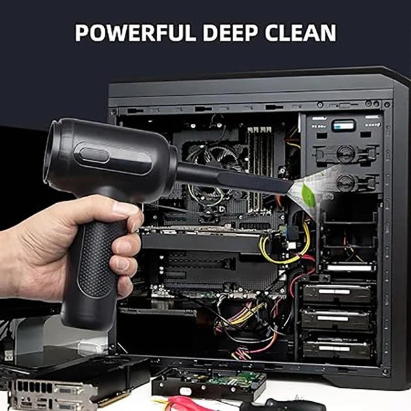 Wireless Air Duster Handheld Compressed Air Cleaner Highly speed Motor For PC Keyboards Car Interiors Home Appliances F19E