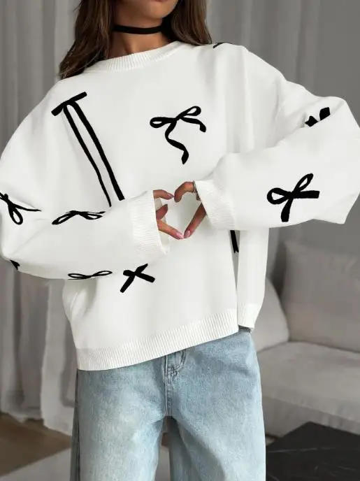 

Women's Clothing 2025 Autumn Winter Leisure Vacation Woolen Long Sleeved Hoodie Sweater Fashionable Loose Comfortable Sweater