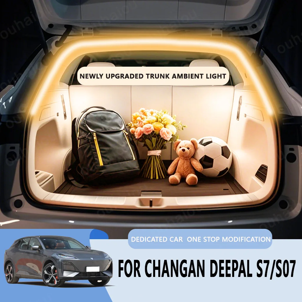 

FOR Changan DEEPAL S7/S07 trunk light modification light Atmosphere lights White warm white Rear Trunk LED Light Bar