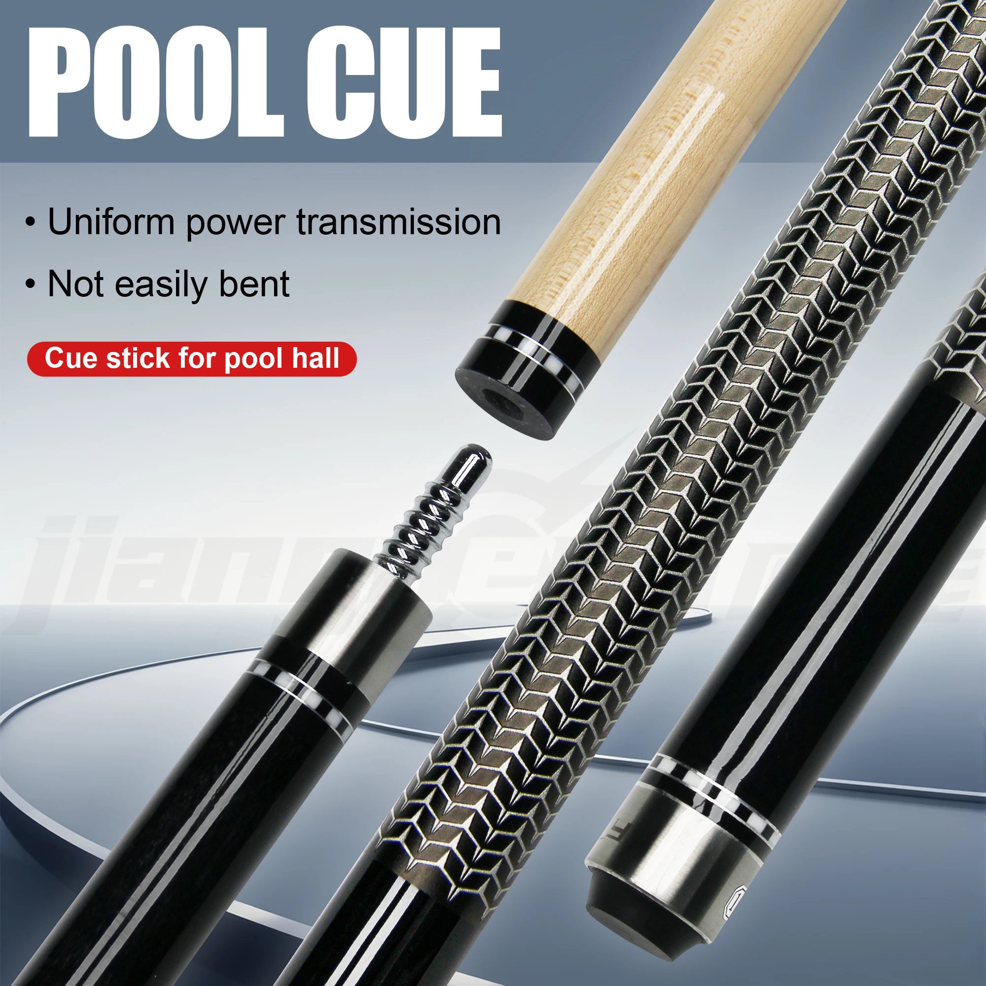 

Professional Pool Cue Tournament-Grade 13mm Multilayer Tip High Precision 1/2 Split Maple Shaft Uni-Loc Joint