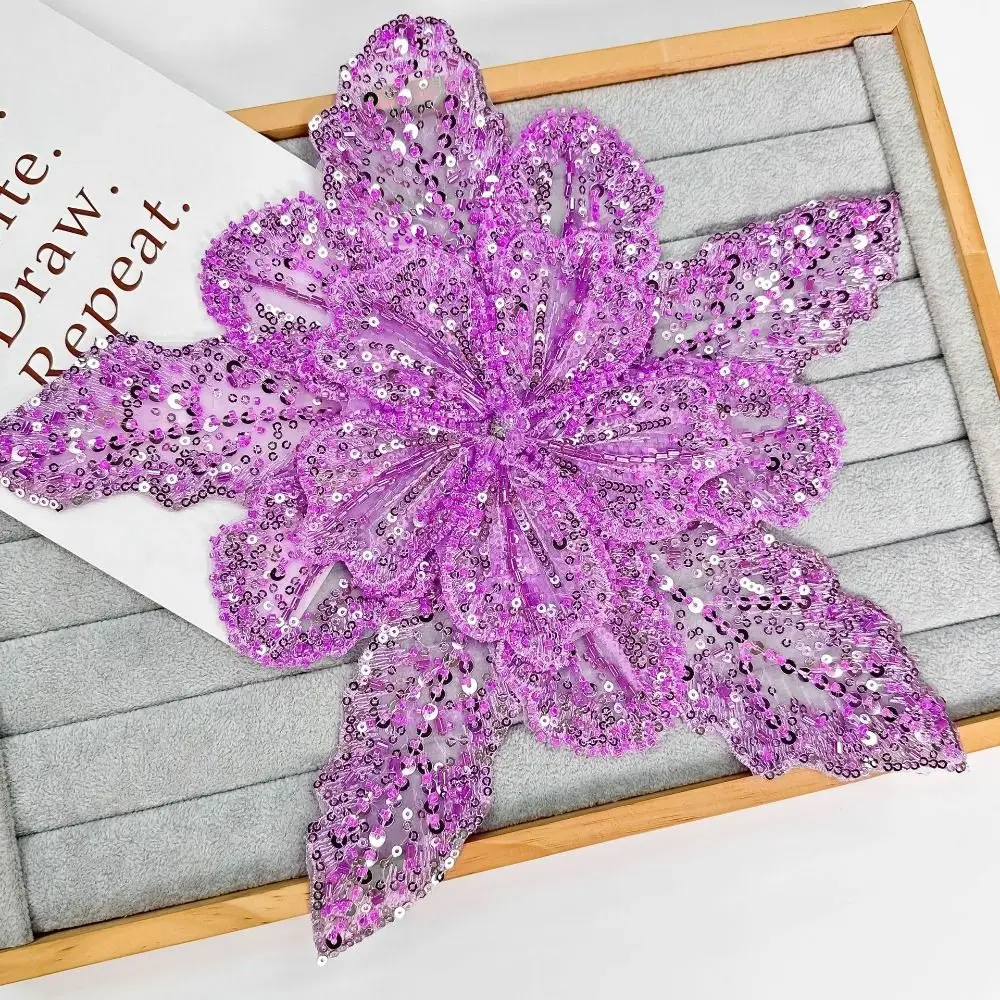 

Polyester fibre Chest Flower Embroidery Children's Clothing Dress Decoration Women's Clothing Multi-layer Sequin
