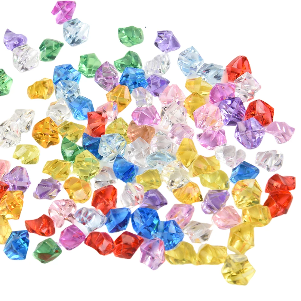 Acrylic Gem Stones for Kids, Mixed Color, Vase Wedding Party Ornaments Transparent, Enhance the Beauty of Casements