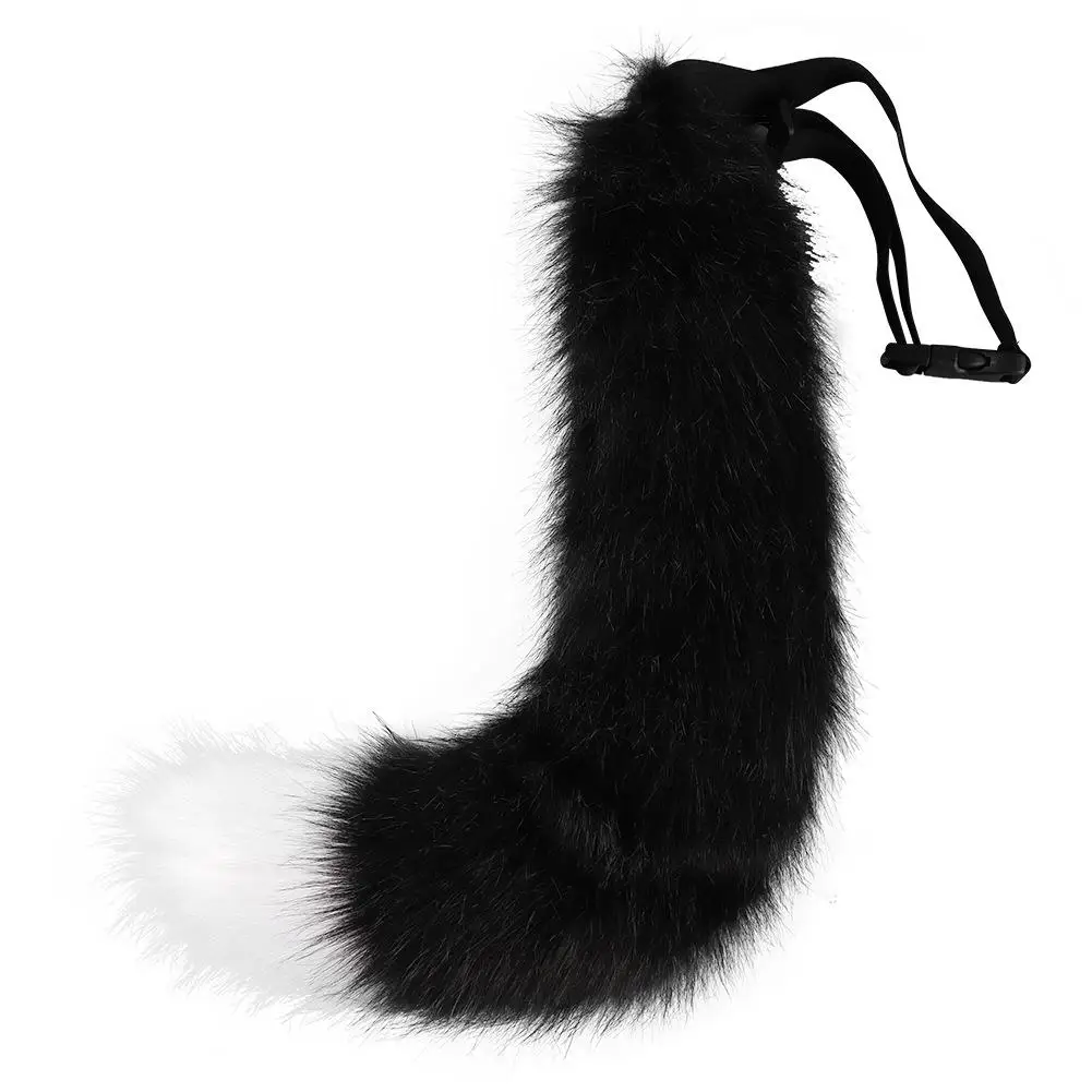 Coda di pelliccia di Halloween fatta a mano Plu Coda di animale Cosplay Par Puntelli Accessori Coda di simulazione Reatic per costume da donna