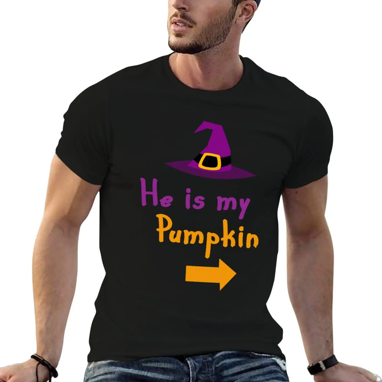 

He is my Pumpkin - Halloween Couple Shirt T-Shirt baggy shirts customs design your own plain plain white t shirts men