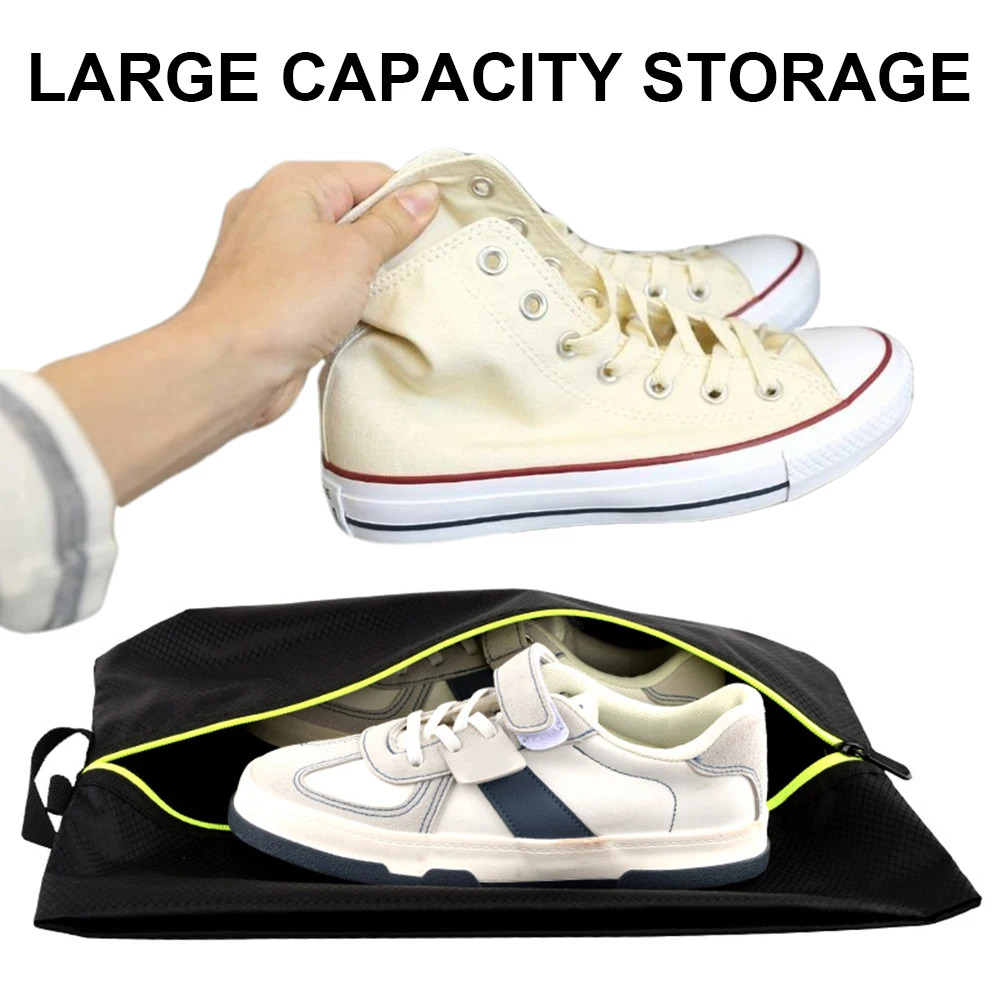 Bolsa de zapatos de viaje, bolsa de transporte de zapatos, cierre de cremallera, organizador de zapatos colgante, impermeable con asa para Yoga, gimnasio, deportes